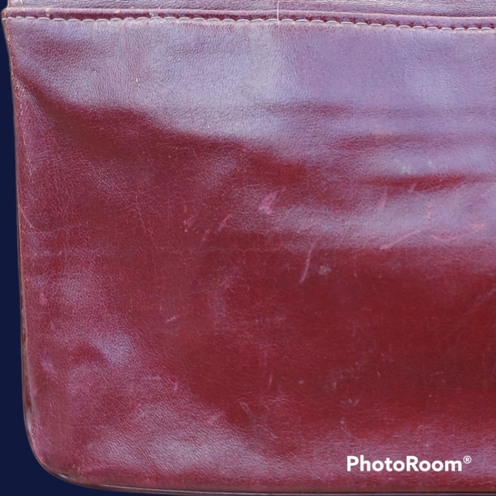 Vtg 60s 70s maroon clutch - Picture 7 of 11